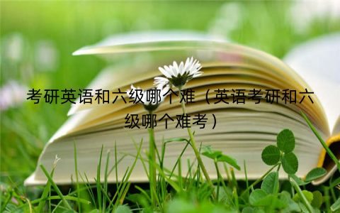 考研英语和六级哪个难(英语考研和六级哪个难考)